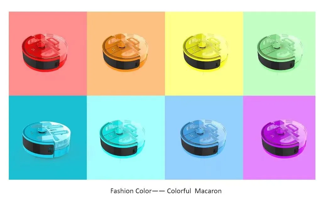 Robot de limpieza colorido